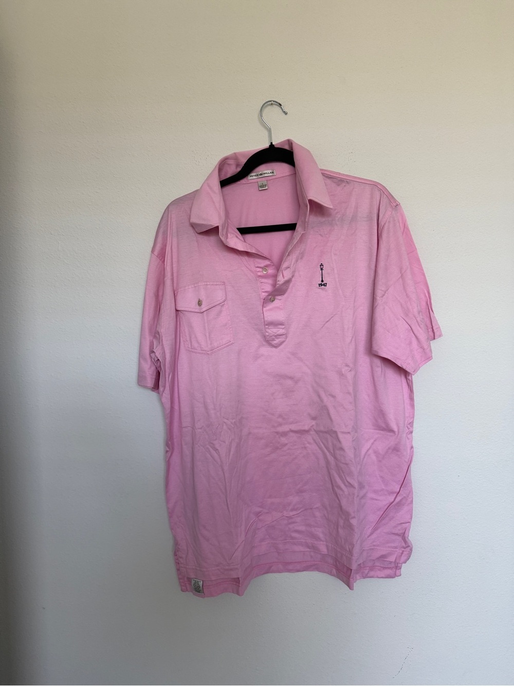 Peter Millar Men's Light Pink Short-Sleeve Polo